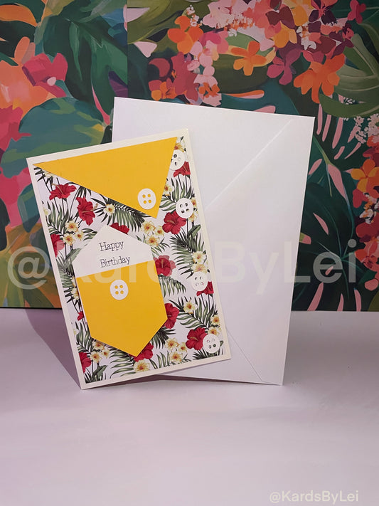 Tropical Bula Shirt Father’s Day Cards