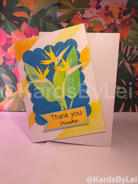 Tropical ‘Thank You – Vinaka’ Card | Island-Inspired Greeting